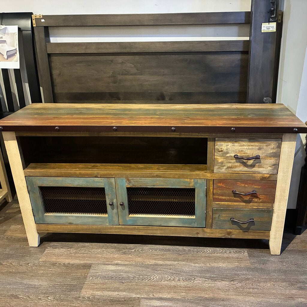 Antique-style Rustic Media Console