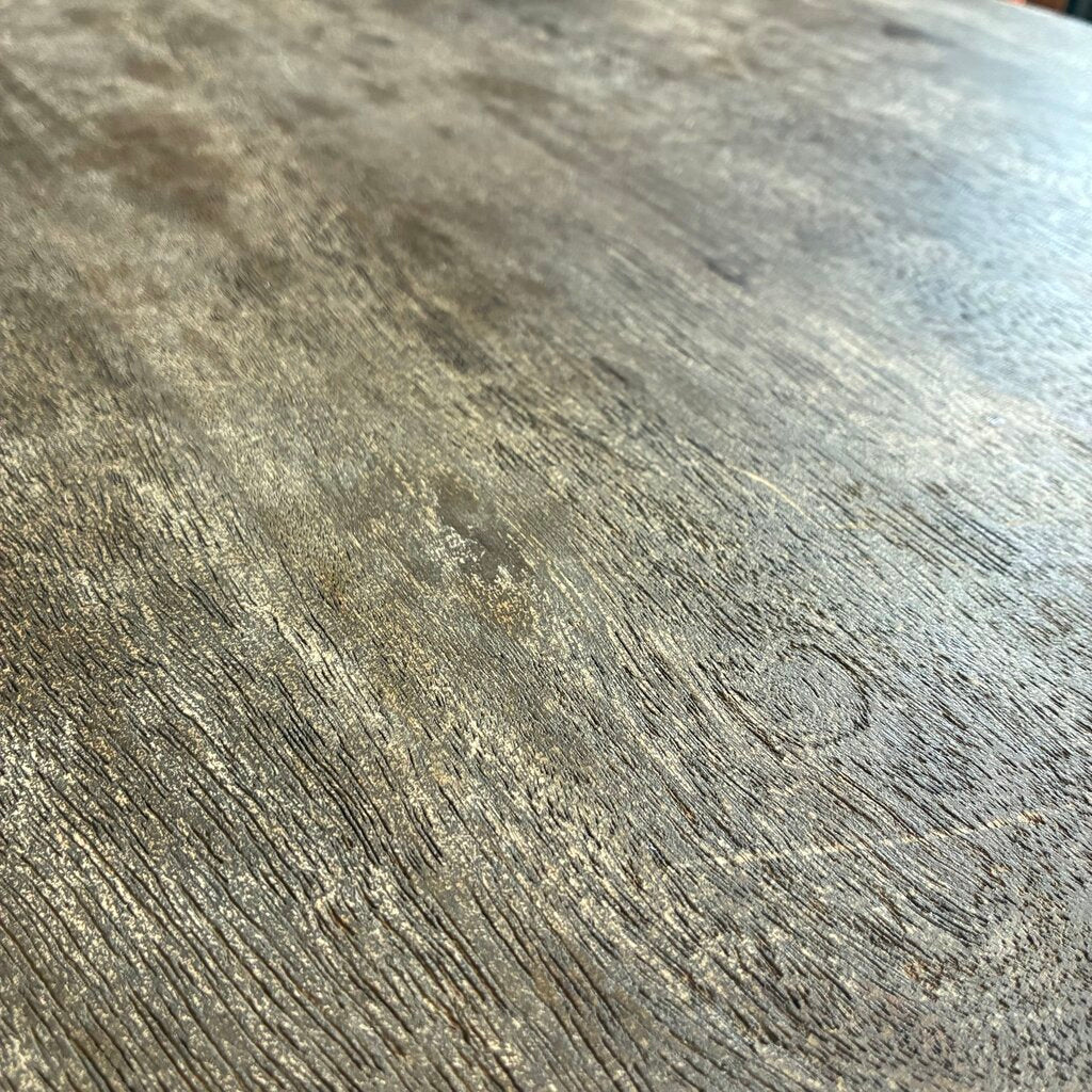 Orig. Price $129 - Rustic Round Wood & Iron Side Table