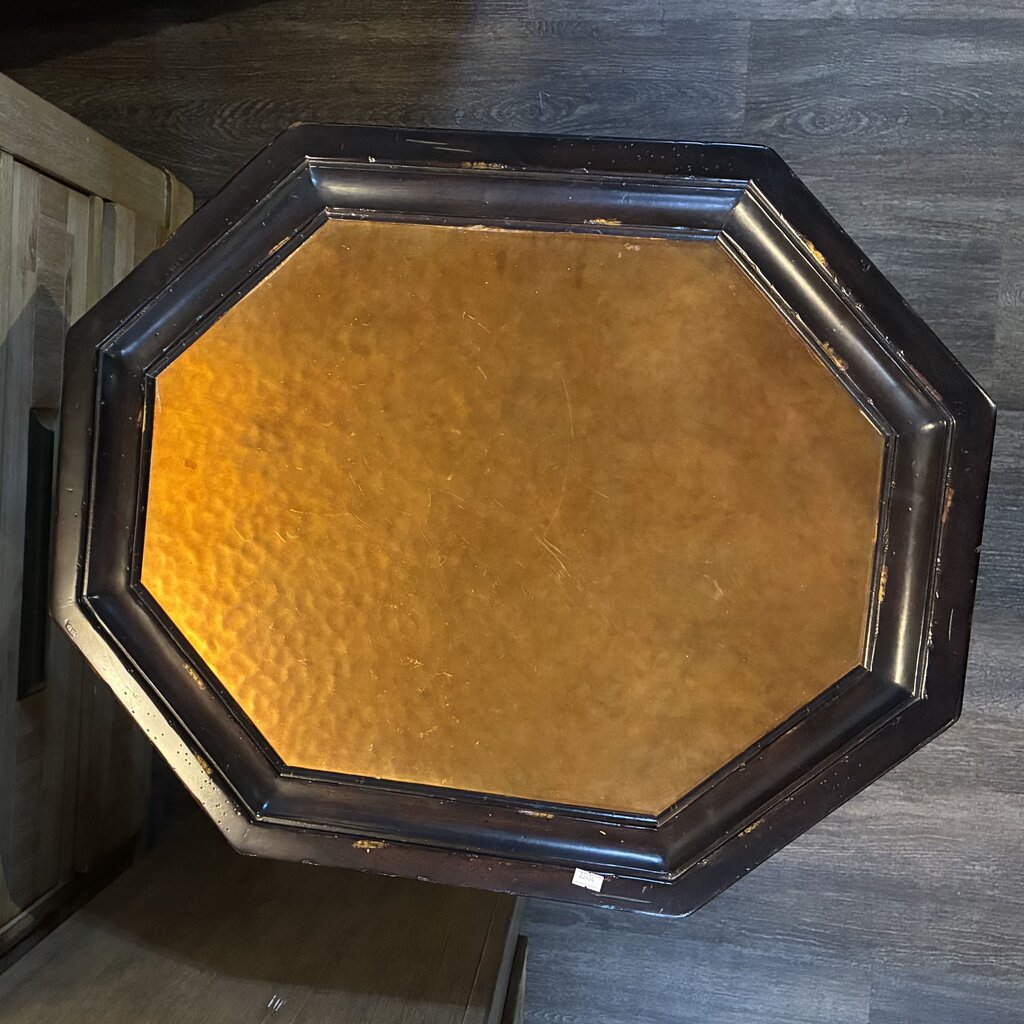 Orig. Price $1,299 - Kingstown Collection End Table w/ Hammered Copper Inlay