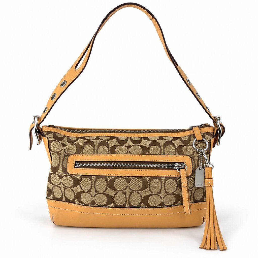 Vintage Jacquard Logo Bag #9363 Hobo Bag
