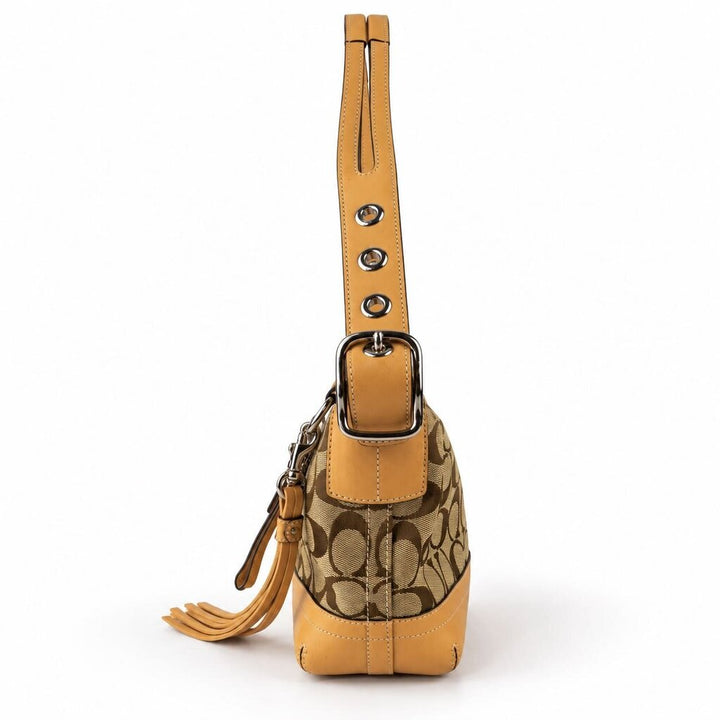 Vintage Jacquard Logo Bag #9363 Hobo Bag