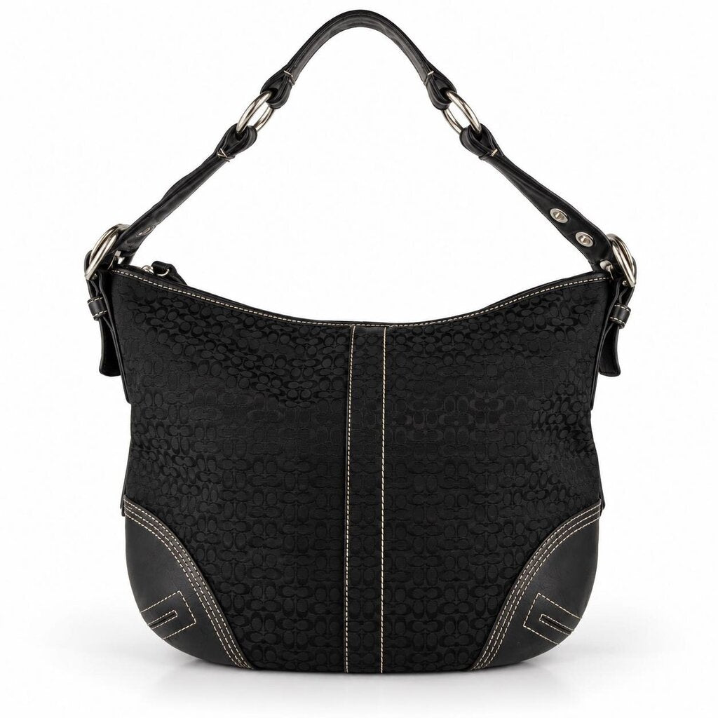 Leather / Canvas Adjustable Hobo Handbag
