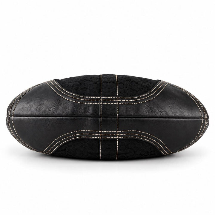 Leather / Canvas Adjustable Hobo Handbag