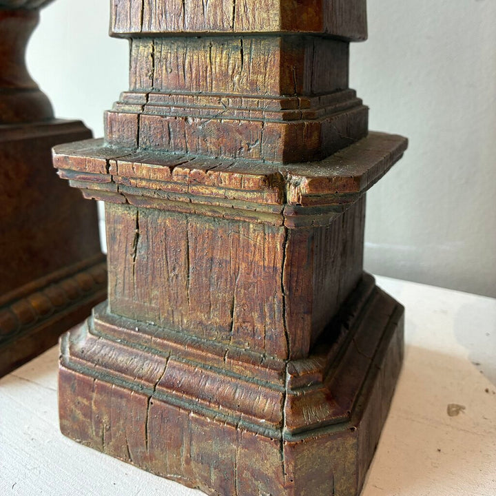 Orig. Price $350 - Set of 5 Wooden Candlesticks