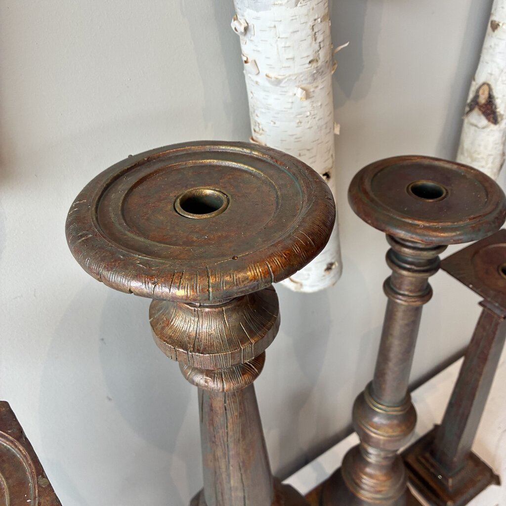 Orig. Price $350 - Set of 5 Wooden Candlesticks