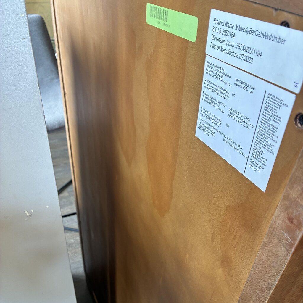 Orig. Price $1,049 - Waverly Bar Cabinet