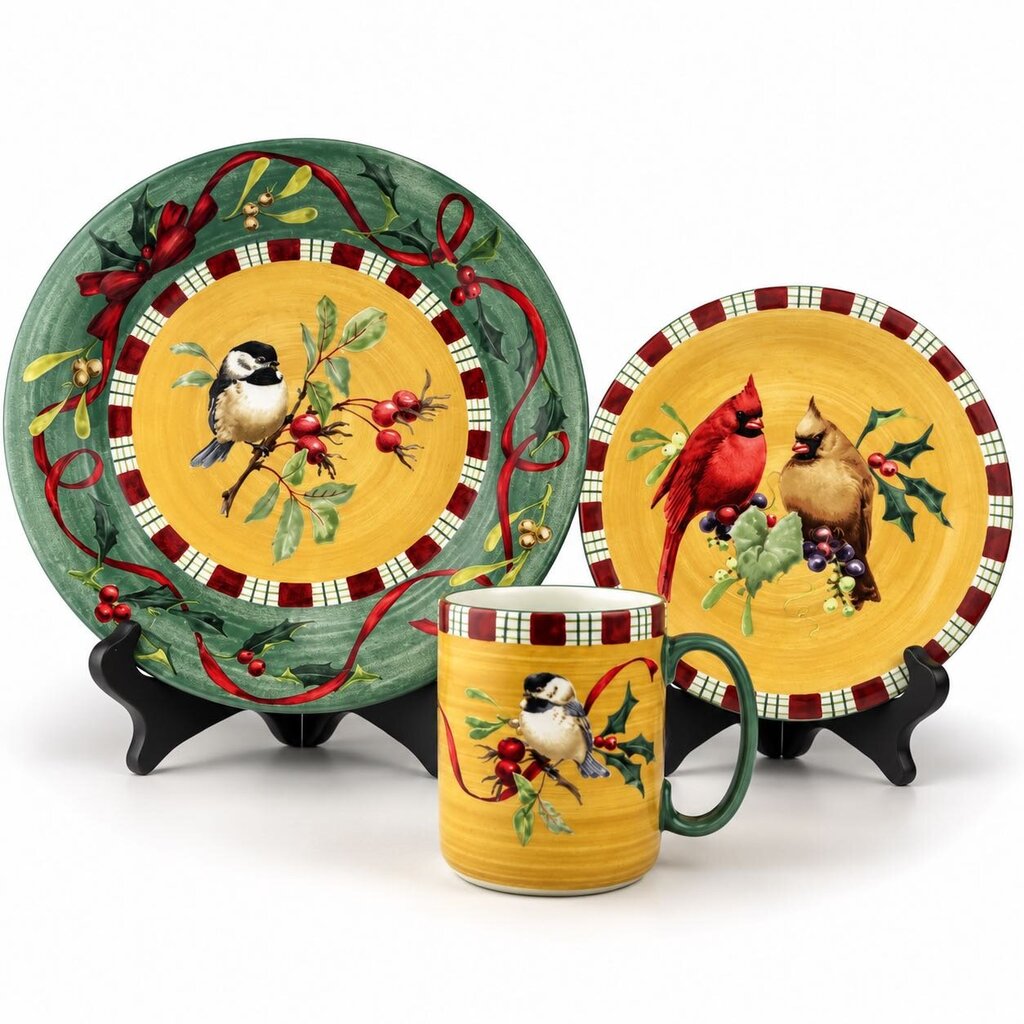 3 Piece / 8 Place Setting - Winter Greetings - BOX