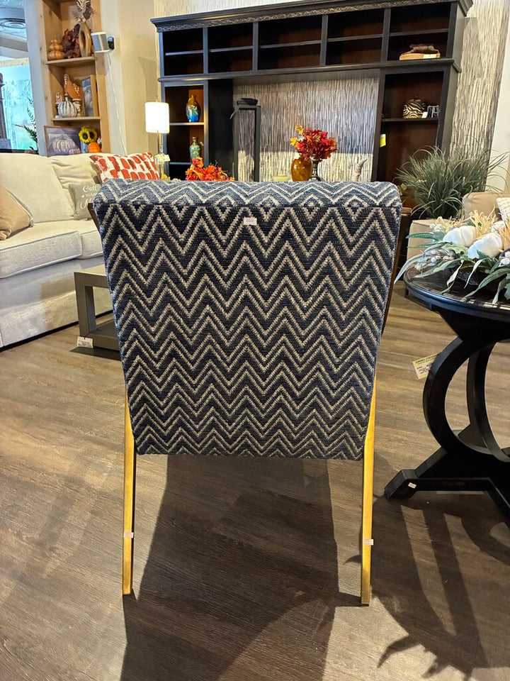 Orig. Price $1,295 - Zola Lounge Chair w/ Chevron Upholstery