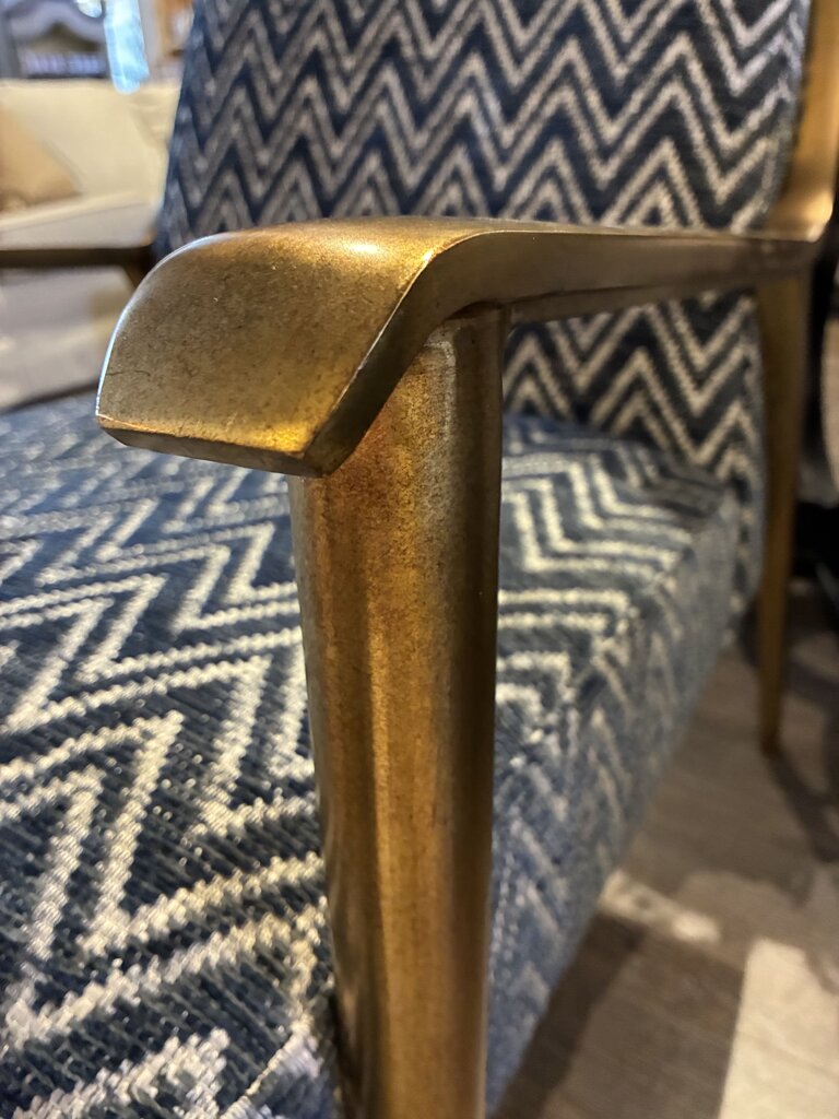 Orig. Price $1,295 - Zola Lounge Chair w/ Chevron Upholstery