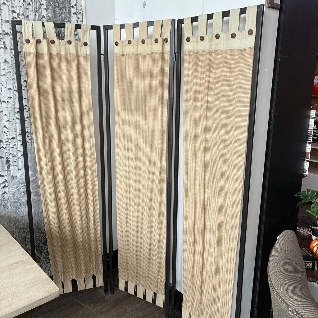 Plaid Linen Room Divider