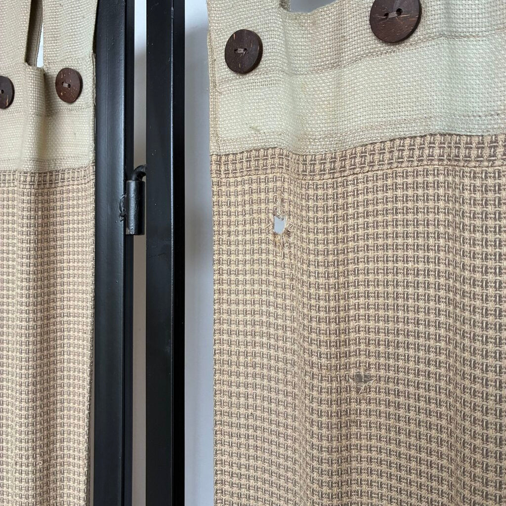 Plaid Linen Room Divider