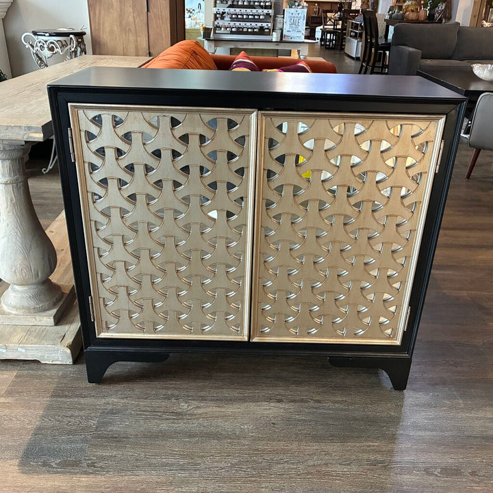 Mirrored Geometric Bar Cabinet - Acosta's Home