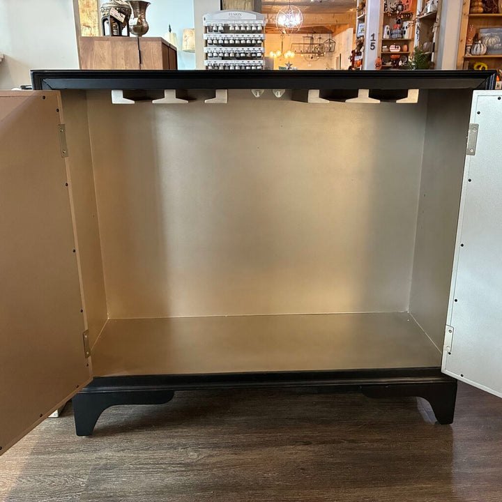 Mirrored Geometric Bar Cabinet - Acosta's Home