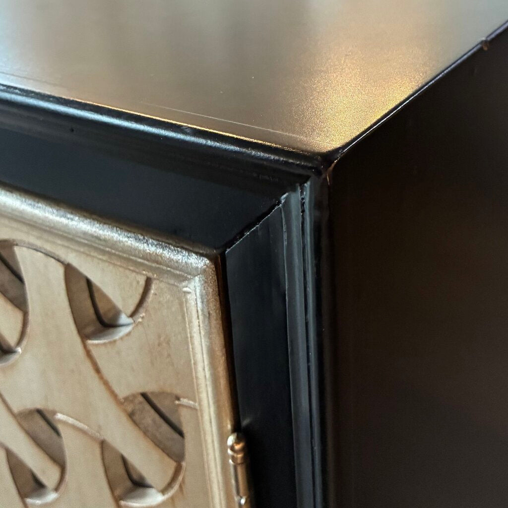 Mirrored Geometric Bar Cabinet - Acosta's Home