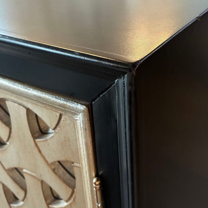 Mirrored Geometric Bar Cabinet - Acosta's Home