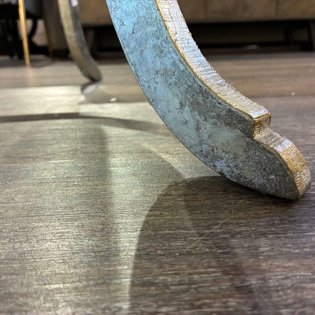 Round Side Table w/ Glass Top