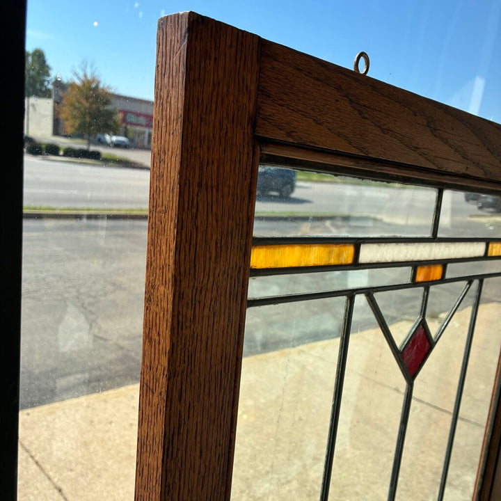 Salvage Stain Glass Panel