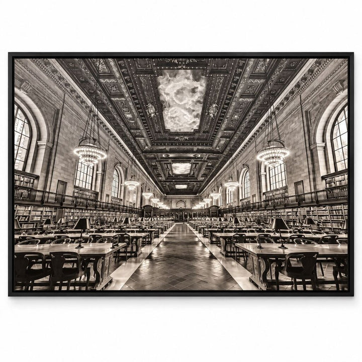 Orig. Price $600 - "Rose Main Reading Room" Framed Canvas