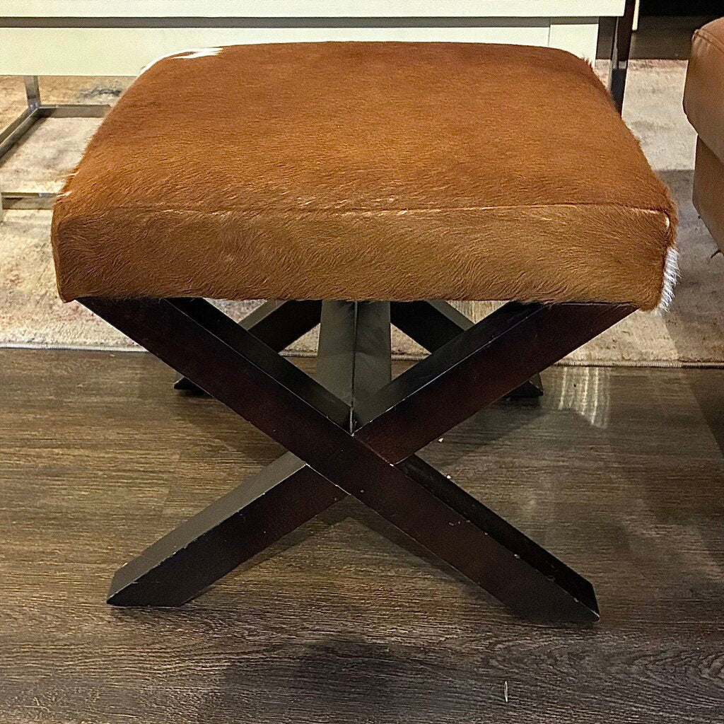 Cowhide Footstool