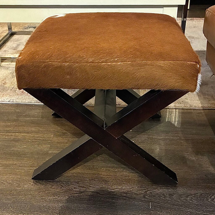 Cowhide Footstool
