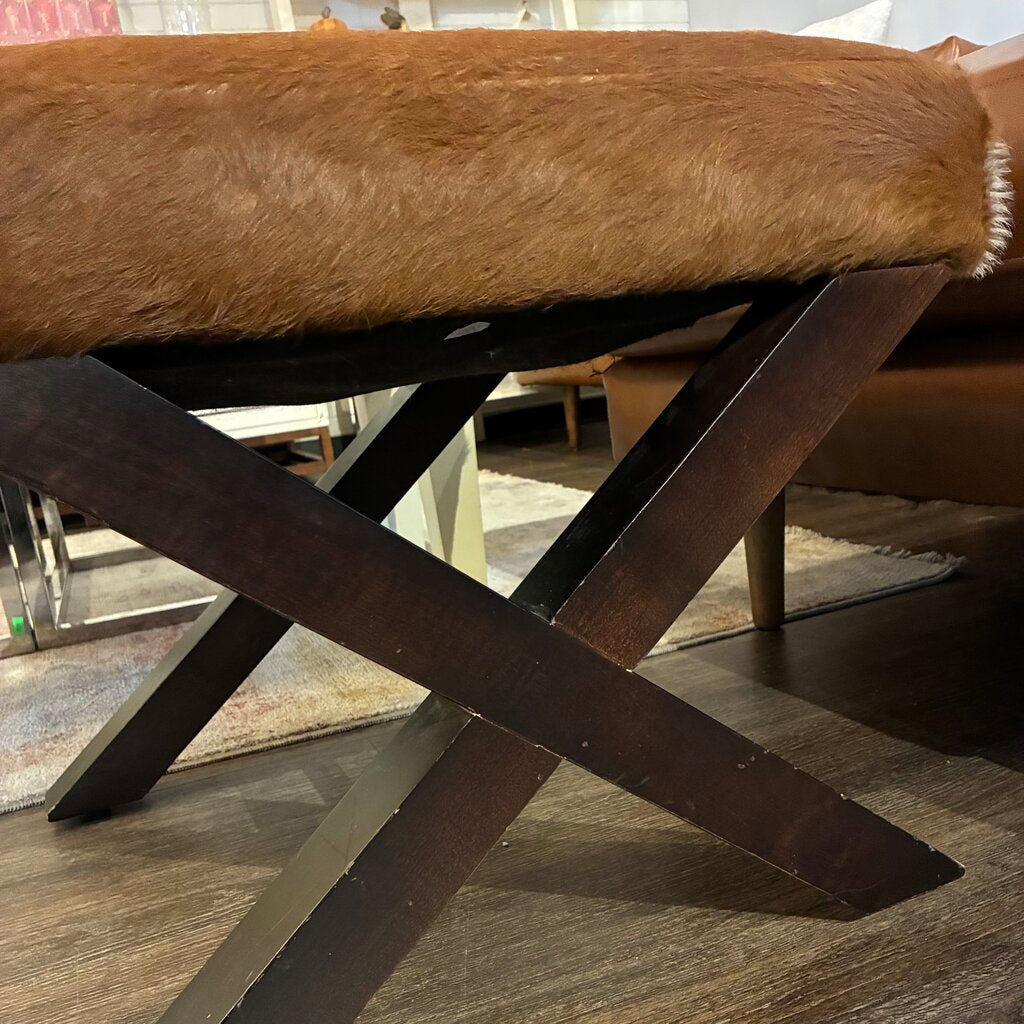 Cowhide Footstool