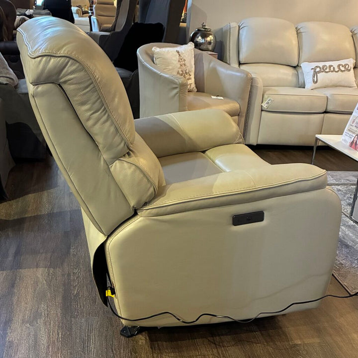 Columbia Leather Power Glider Recliner w/ Power Headrest