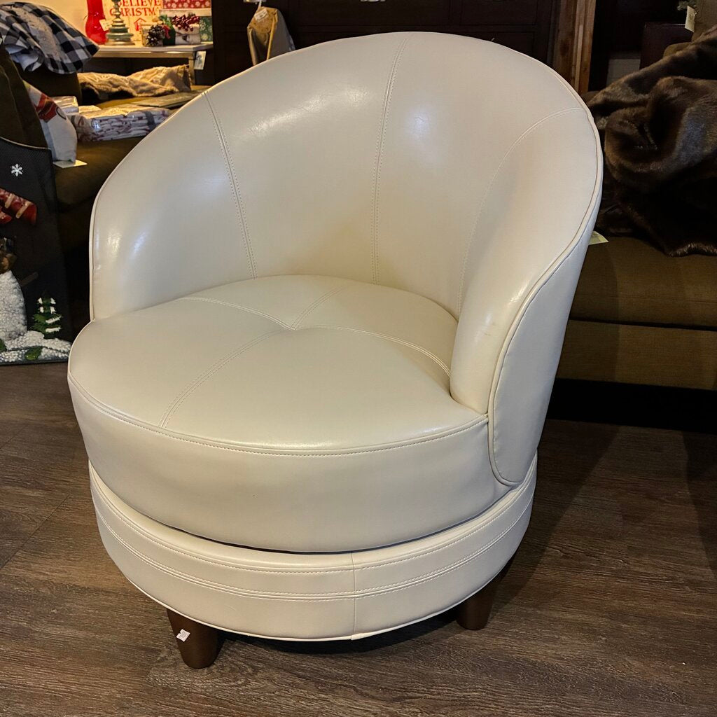 Orig. Price $470 - Phoebe Swivel Leather Chair