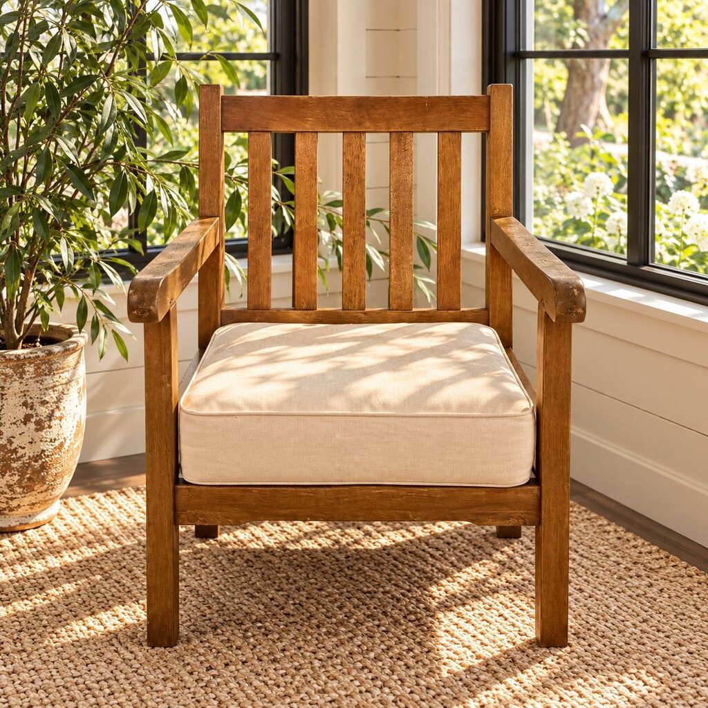 Mission-style Chair w/ Cushion