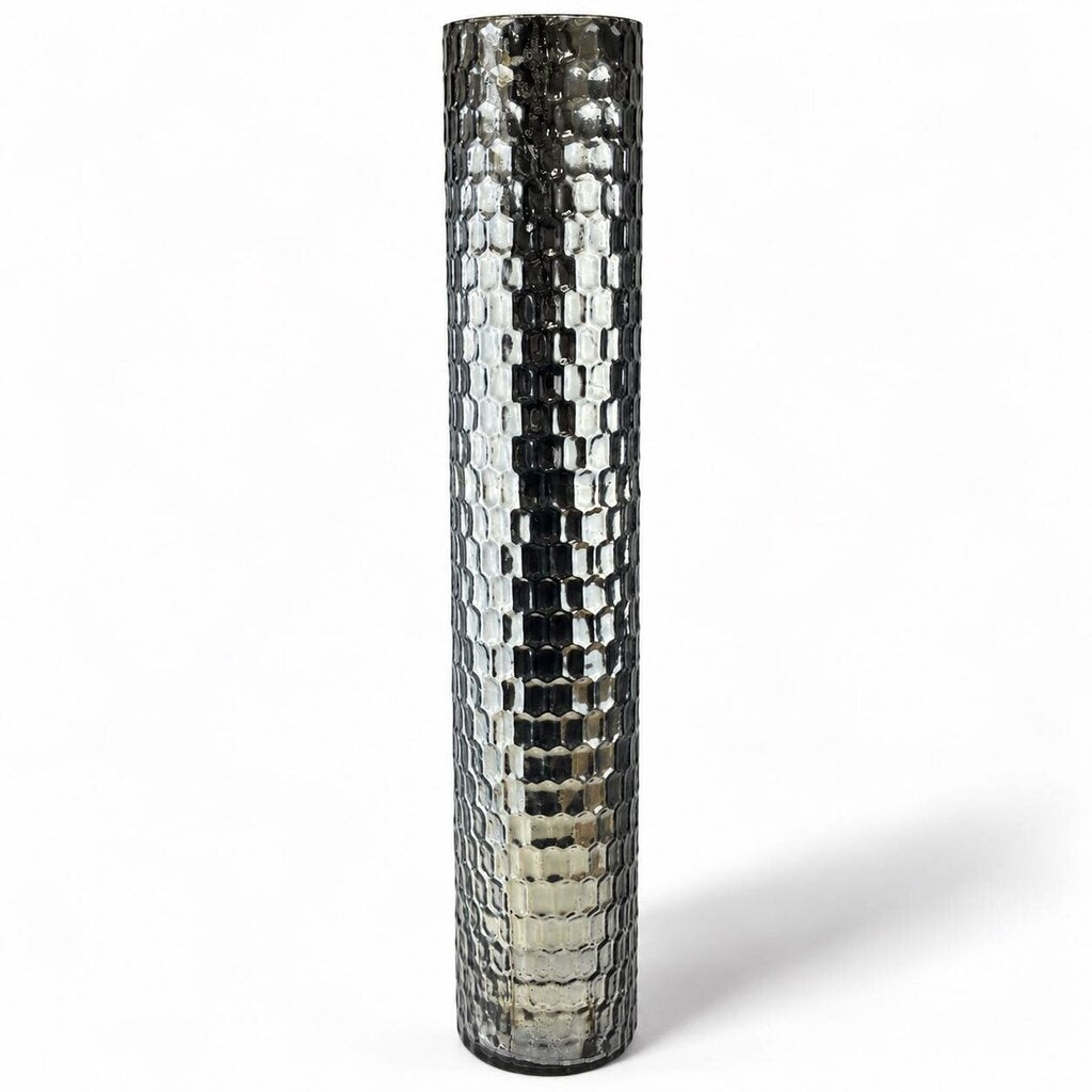 *Tall Metallic Glass Vase
