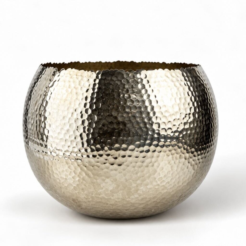 Hammered Metal Centerpiece Bowl