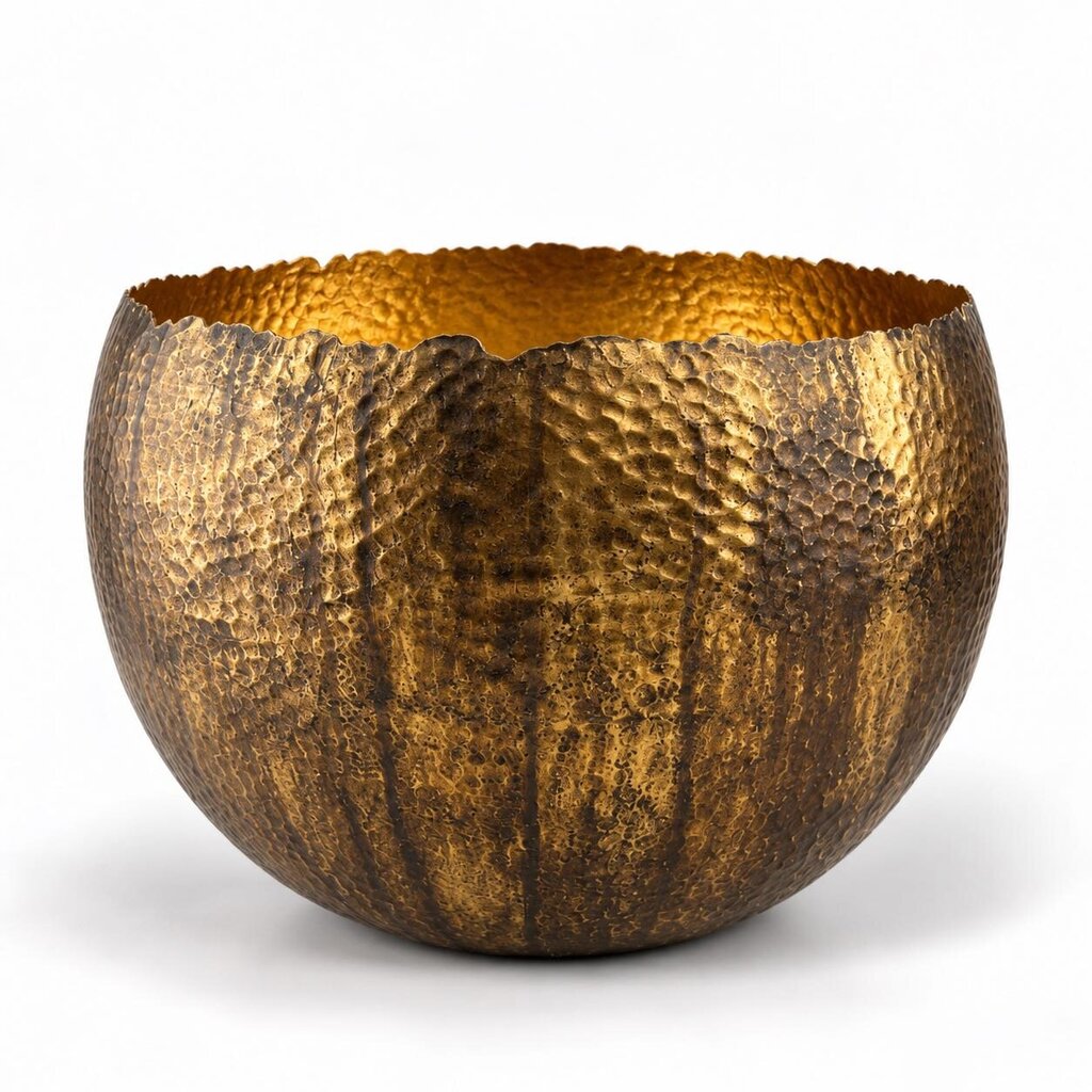 Hammered Metal Centerpiece Bowl