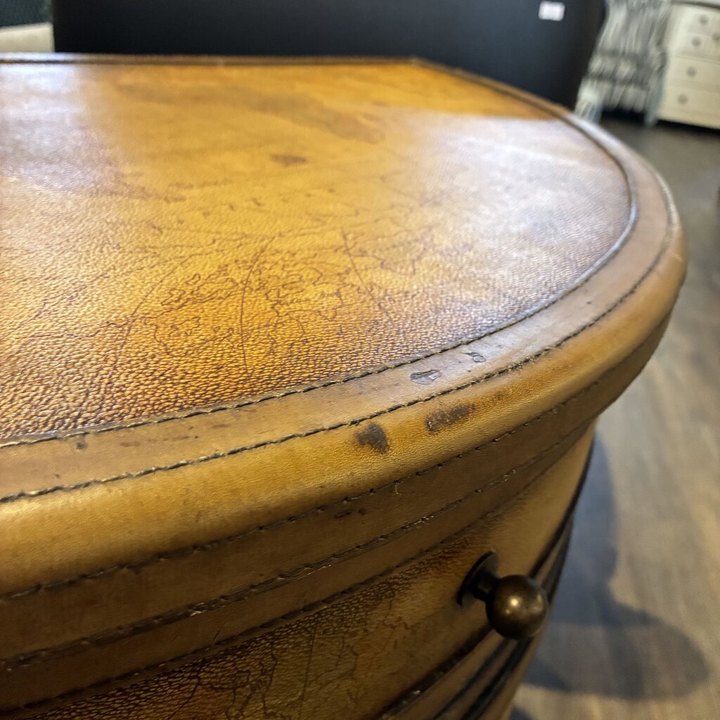 Old World Map Demilune Chest