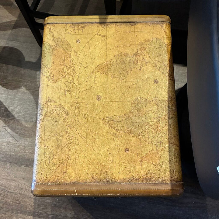 Old World Map Trunk-style End Table