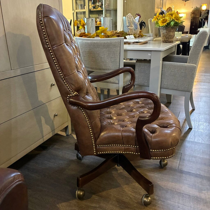 Orig. Price $1,800 - Diamond Tufted Executive Chair w/ Casters
