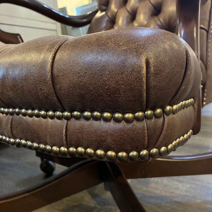Orig. Price $1,800 - Diamond Tufted Executive Chair w/ Casters