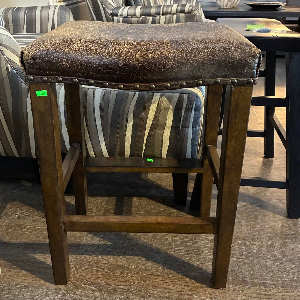 Orig. Price $419 - Manchester Backless Stool w/ Nailhead Trim