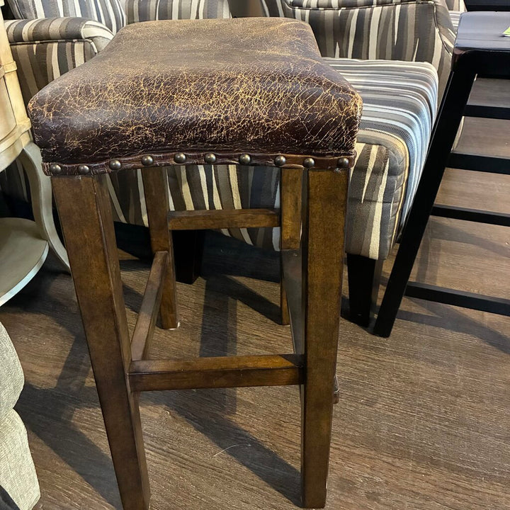 Orig. Price $419 - Manchester Backless Stool w/ Nailhead Trim