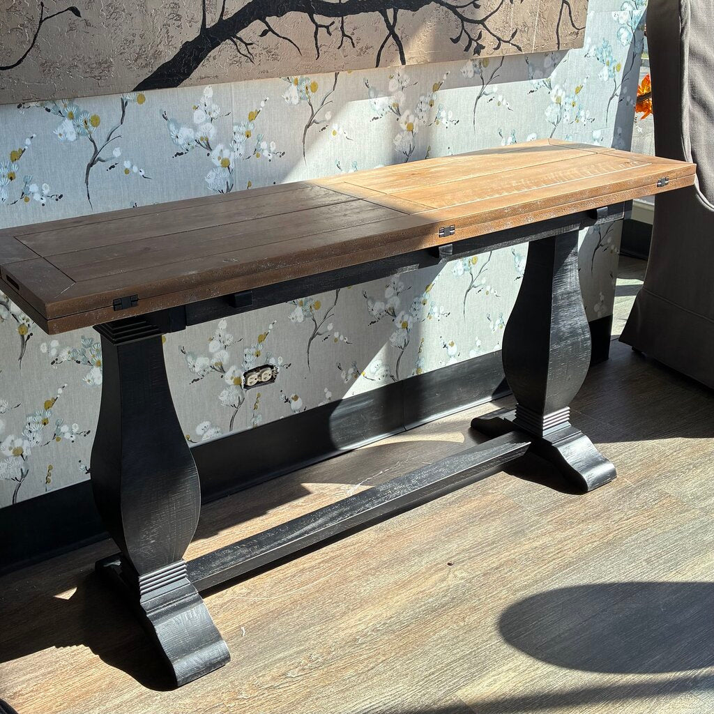 Orig. Price $689 - Solid Wood Flip-Top Sofa Table