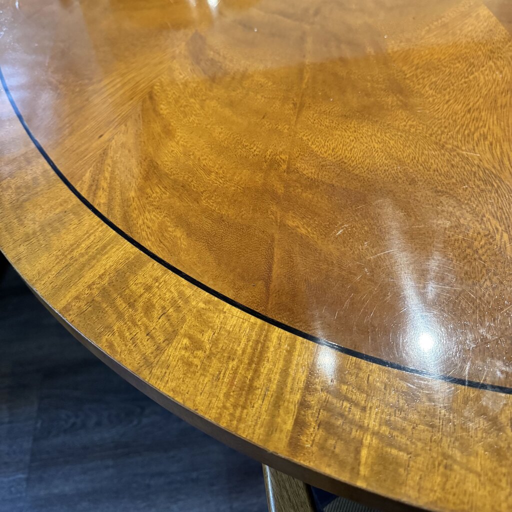 Orig. Price $6,700 - Double Pedestal Starbust Dining Table w/ 6 Chairs