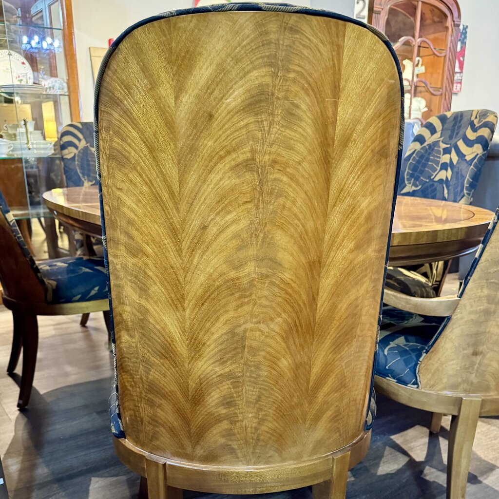 Orig. Price $6,700 - Double Pedestal Starbust Dining Table w/ 6 Chairs