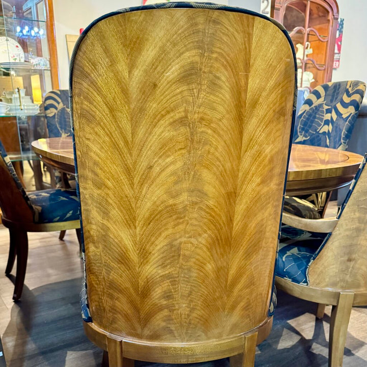 Orig. Price $6,700 - Double Pedestal Starbust Dining Table w/ 6 Chairs