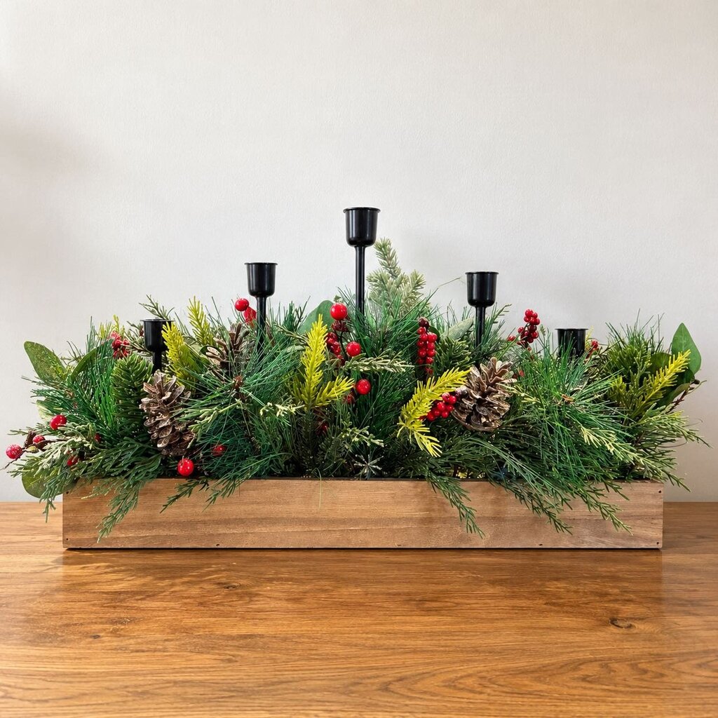 Holiday Arrangement Candelabra Centerpiece