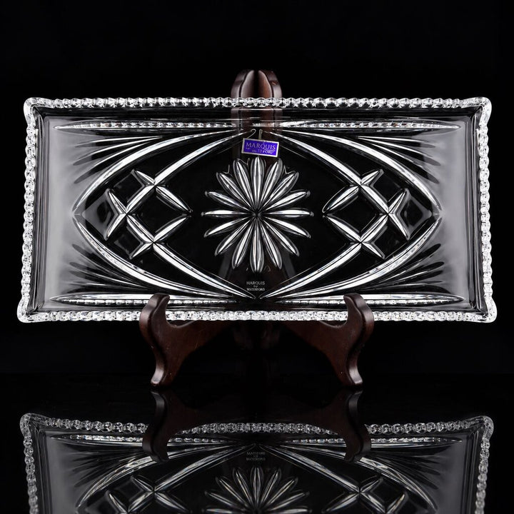 Cut Crystal Rectangular Tray - Newberry - Box