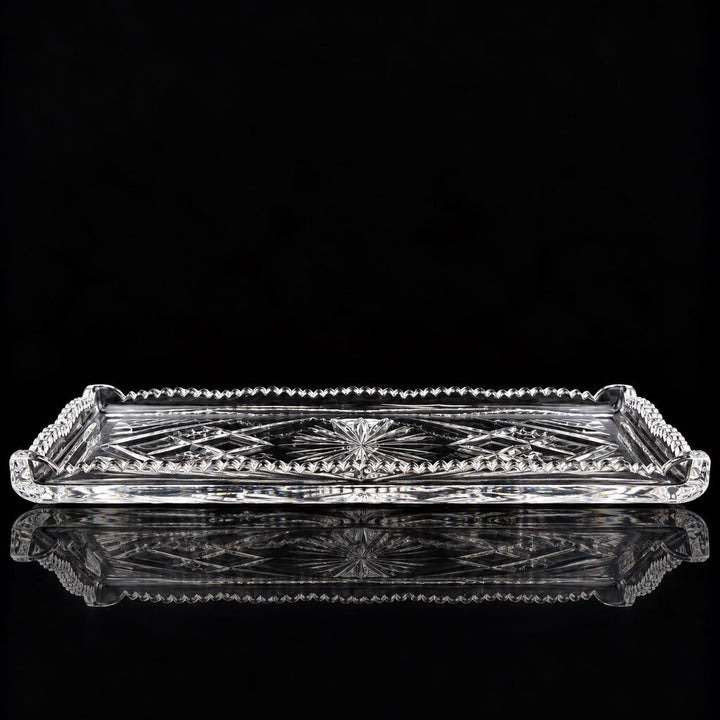 Cut Crystal Rectangular Tray - Newberry - Box