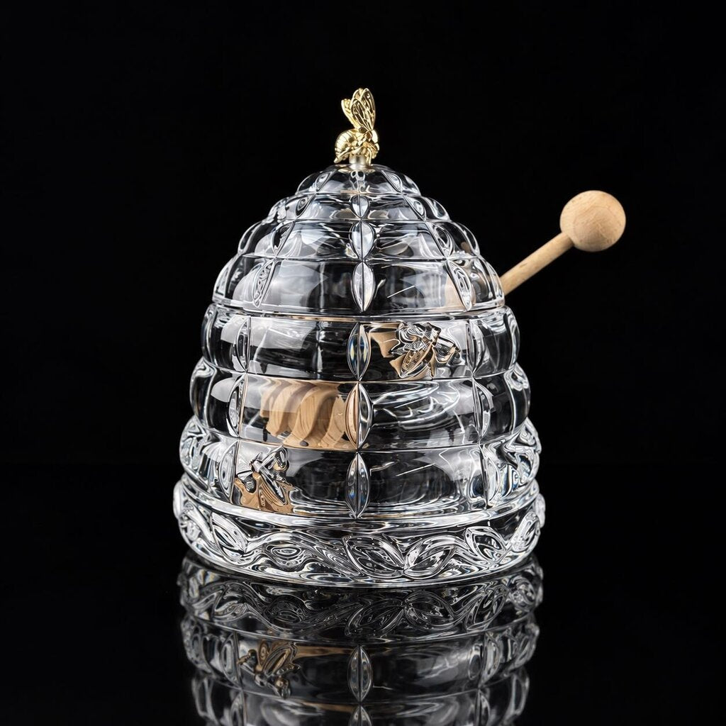 Cut Crystal Honey Box w/ Dipper - Box