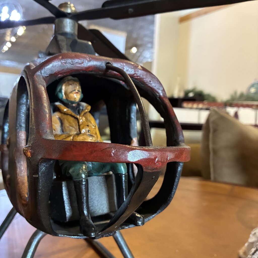 Wood Carved Plane w/ Pilot