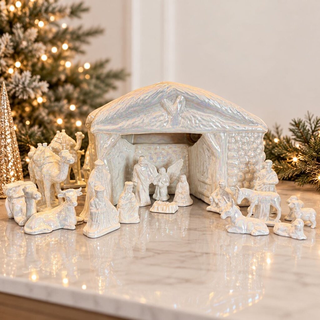 Vintage Macky Light Up Nativity Set