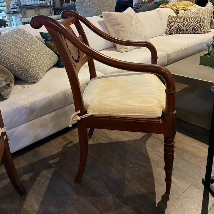 British Colonial-Style Armchair with Cushion - Acosta's Home