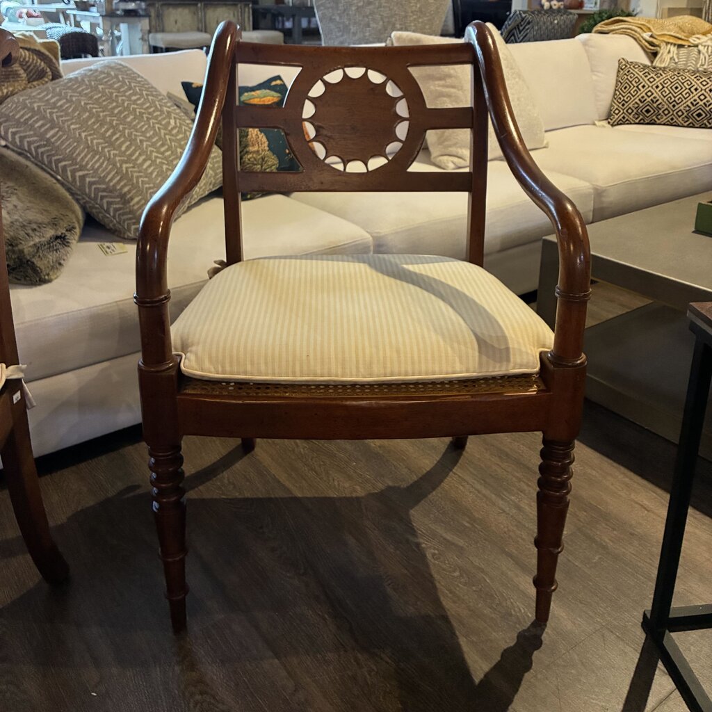 British Colonial-Style Armchair with Cushion - Acosta's Home