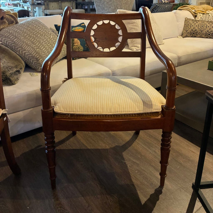 British Colonial-Style Armchair with Cushion - Acosta's Home